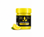 Bote amarillo YADOM Limón con un gajo de limón y una hoja
